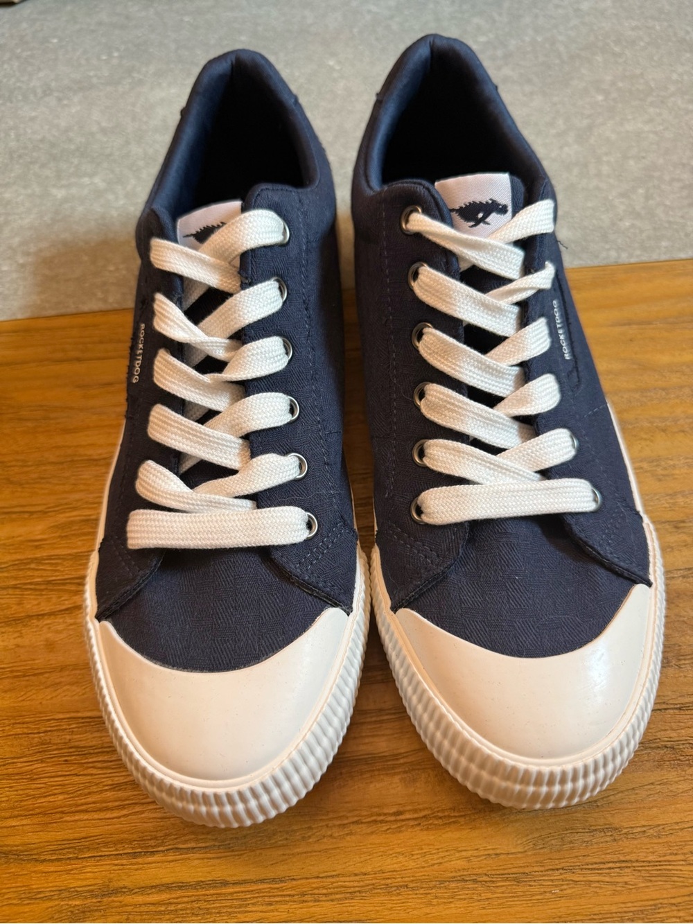 Rocket Dog Jazzin Navy Canvas Lace Up Sneaker Women’s 11 Y2K Platform